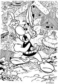 Asterix - disegno originale in nero  disegnato da C. Peroni
